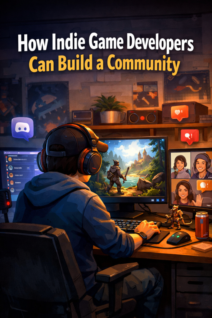 Game developer building a gaming community